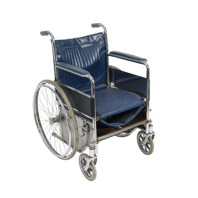 Blue Chrome Black Amputee Wheelchair